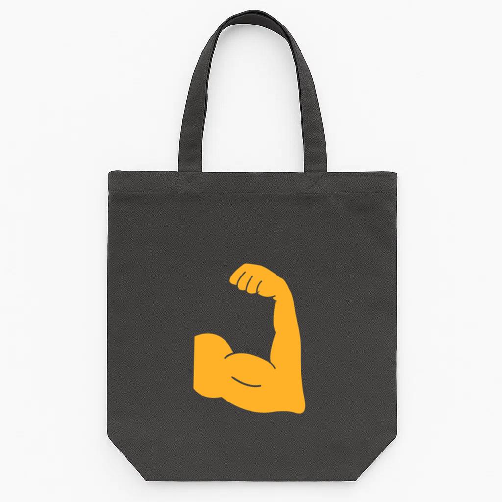 Arm Muscles Cut Out Tote Canvas Bag