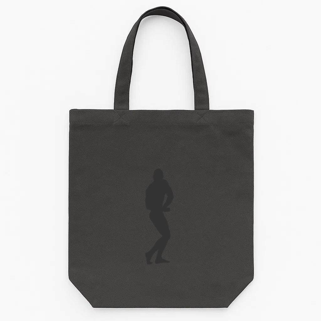 Bodybuilder Side Chest Pose Silhouette Tote Canvas Bag
