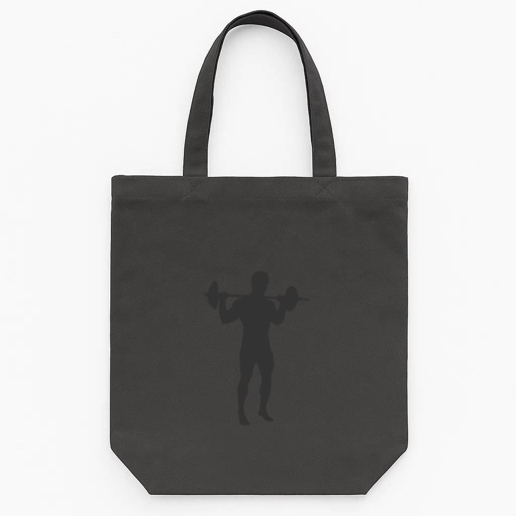 Bodybuilder Training Silhouette Tote Canvas Bag