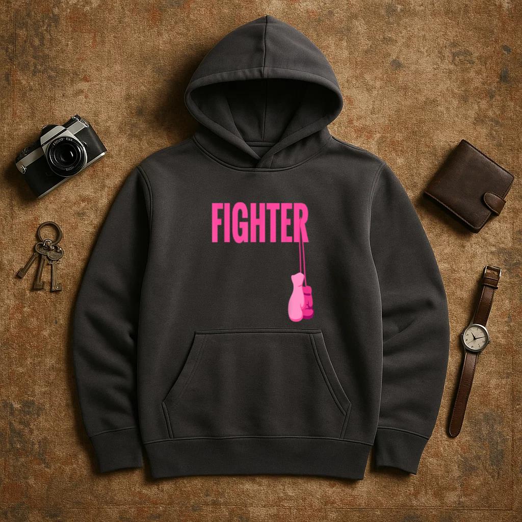 Boxing Gloves Breast Cancer Awareness Hoodie
