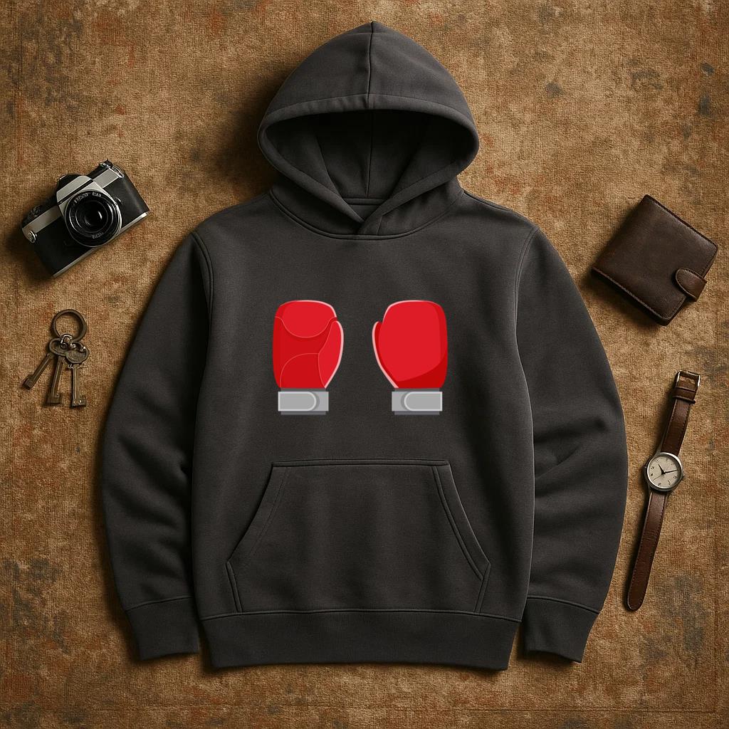 Boxing Gloves Icon Boxing Elements Hoodie