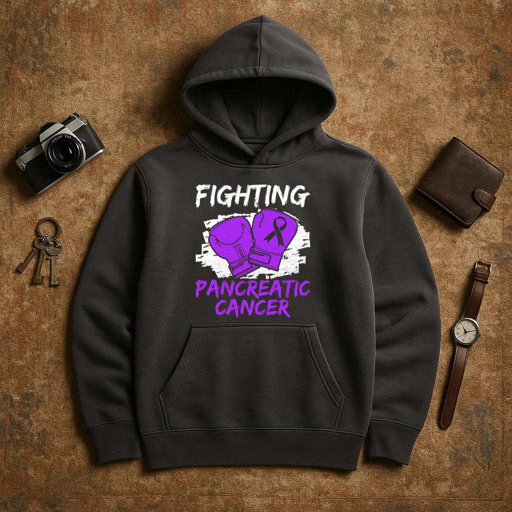 Boxing Gloves Pancreatic Cancer Hoodie