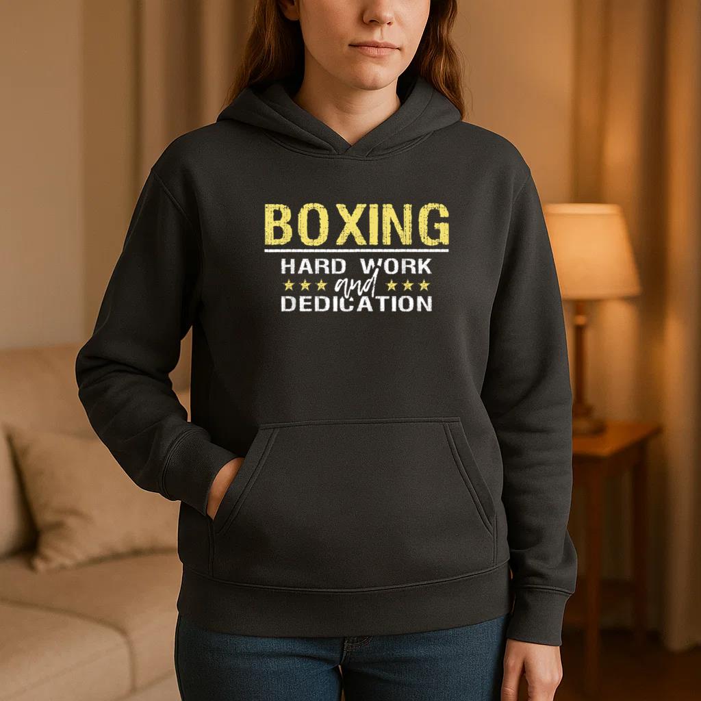 Boxing Hard Work And Dedication Hoodie - Image 3