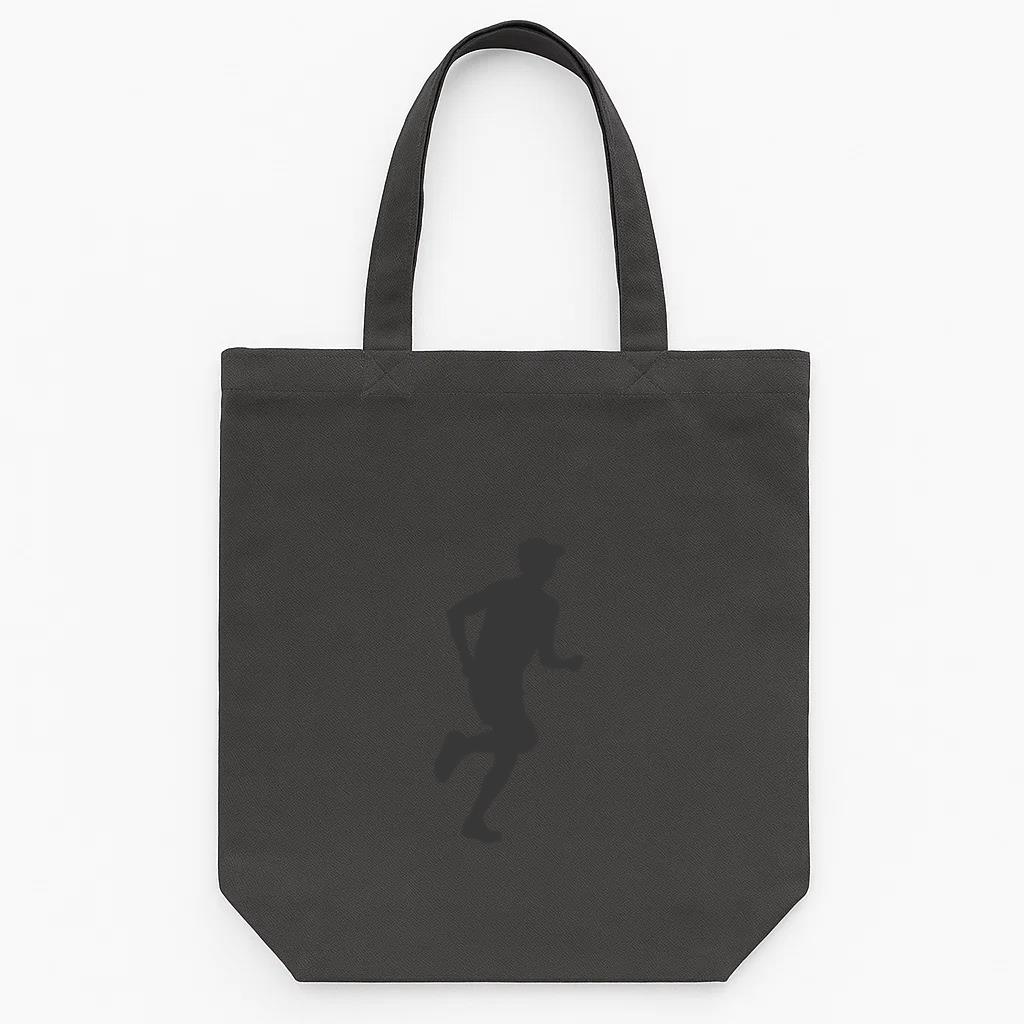 Boy Athlete Silhouette Tote Canvas Bag