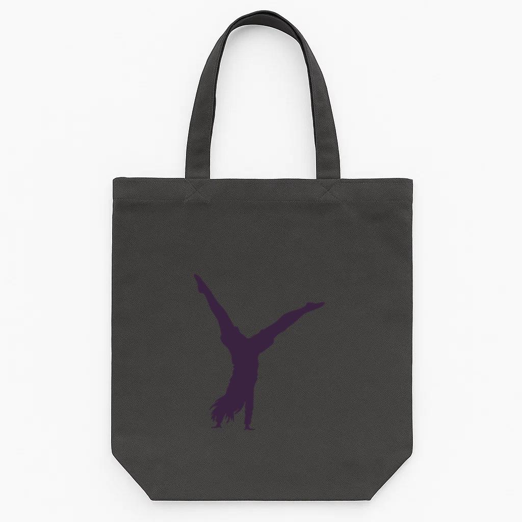 Cartwheel Gymanstics Silhouette Tote Canvas Bag