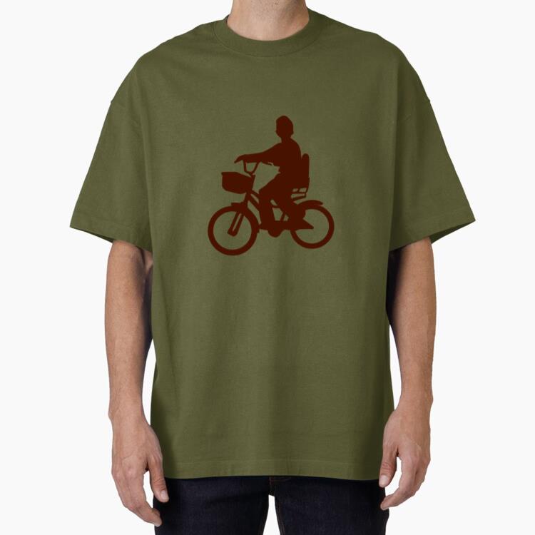 Child Bicycle Silhouette Oversized T-Shirt