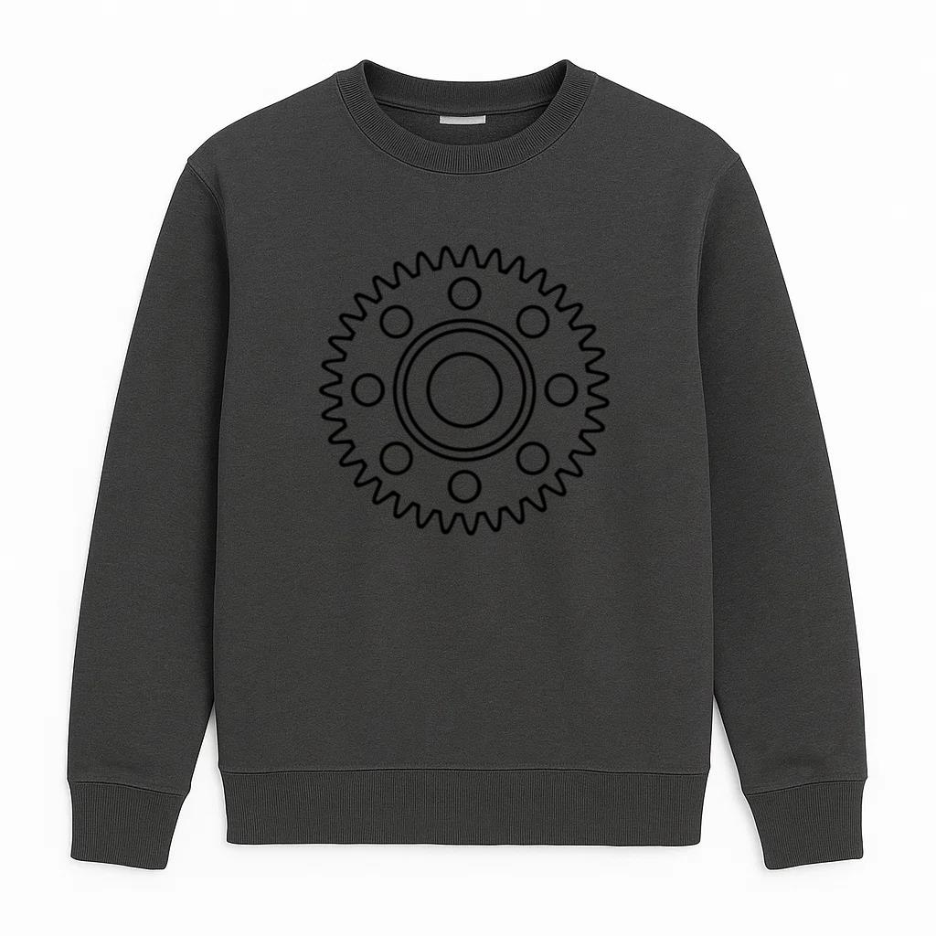 Gear Wheel Gear Cogwheel Hole Pinion Stroke Sweatshirt