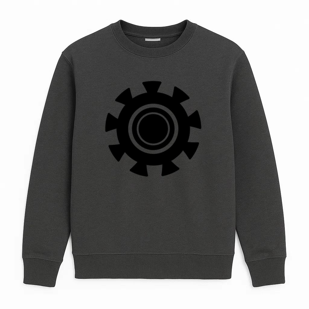 Gear Wheel Hole Gear Pinion Cogwheel Detailed Silhouette Sweatshirt