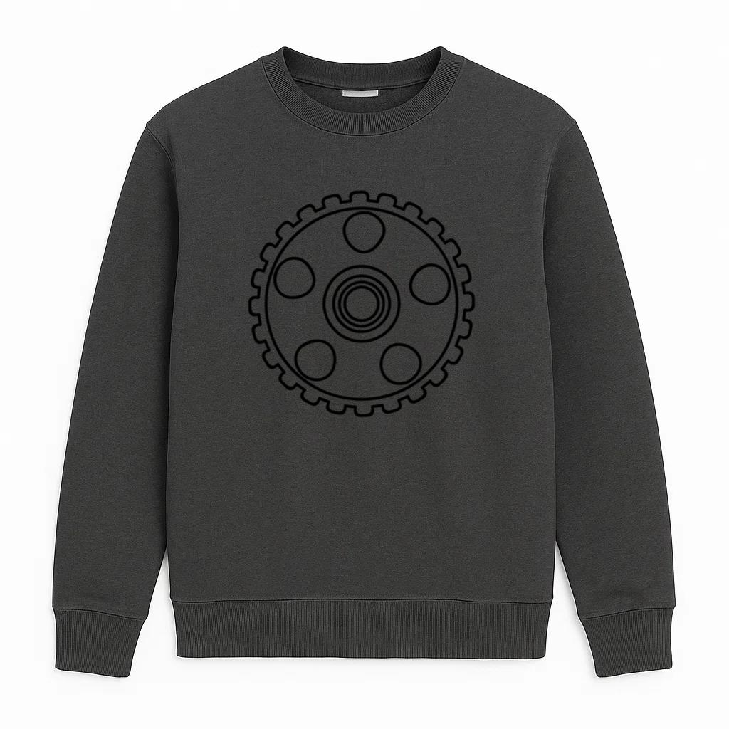 Gear Wheel Hole Pinion Gear Cogwheel Stroke Sweatshirt