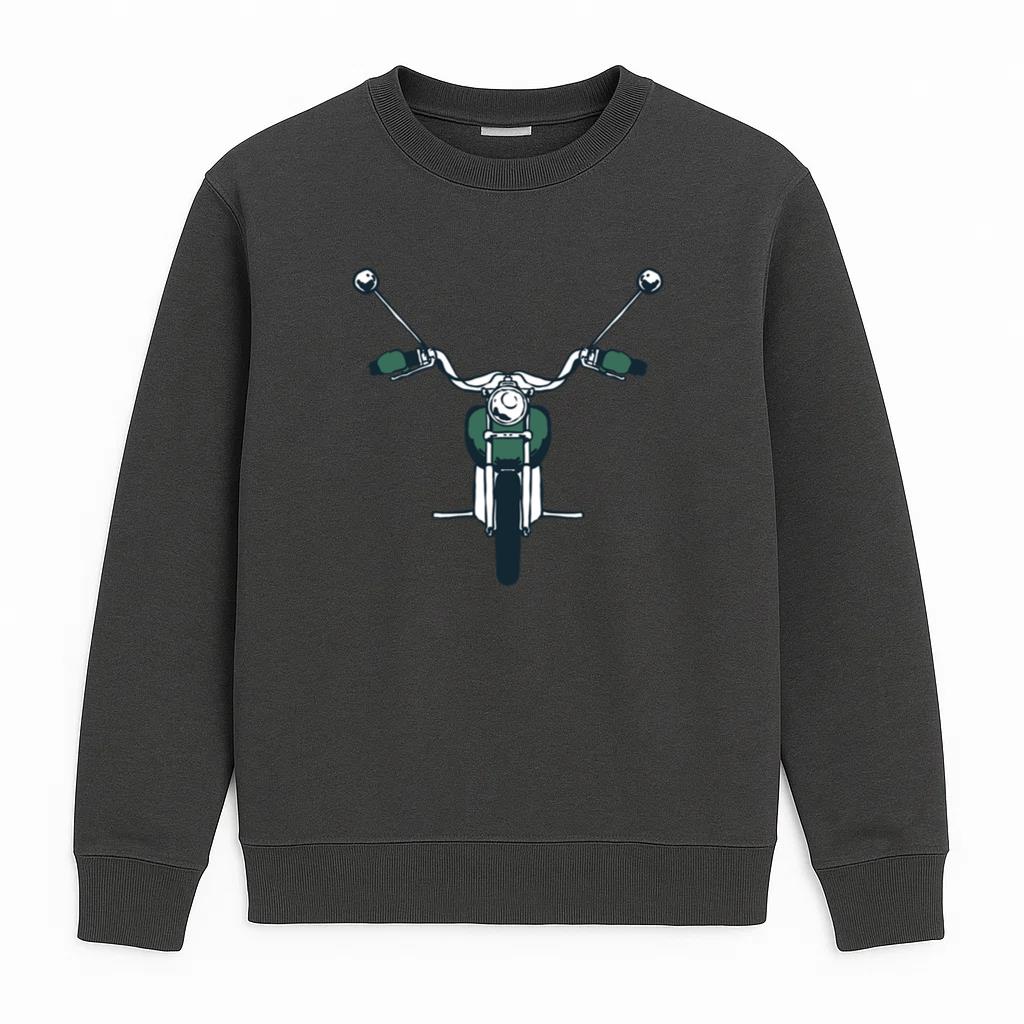 Green Motorcycle Sweatshirt