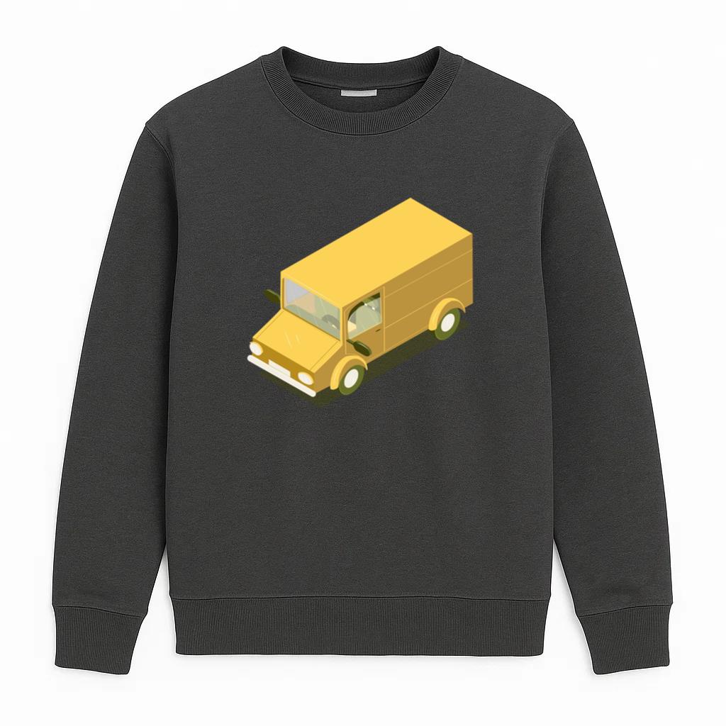 Isometric Transport Yellow Minibus Sweatshirt