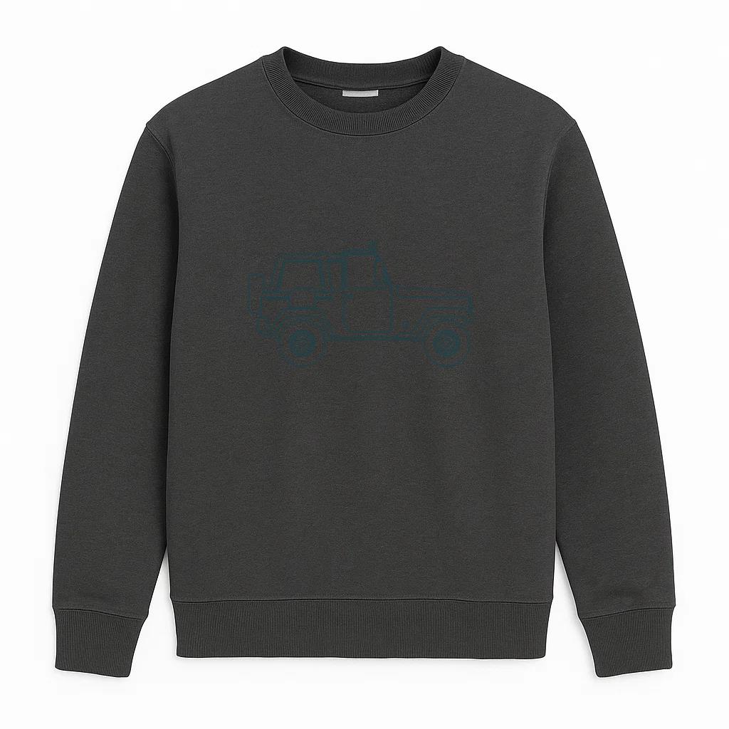 Jeep Vehicle Car Wheel Body Stroke Sweatshirt