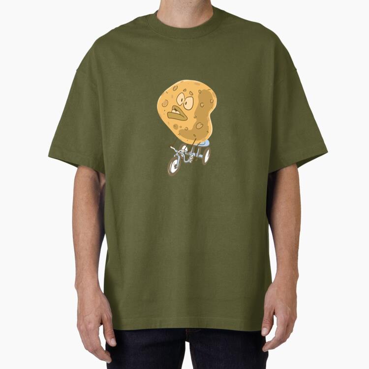 Potato Riding A Bike Oversized T-Shirt