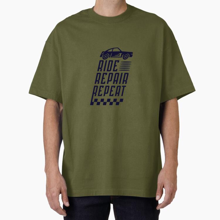 Ride Repair Repeat Logo Oversized T-Shirt