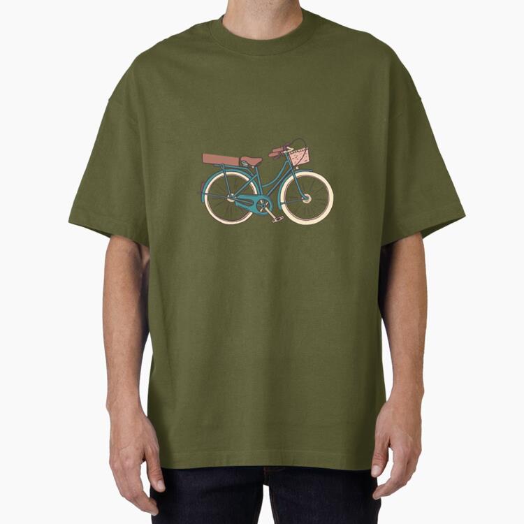 Vintage Flat Bicycle Oversized T-Shirt